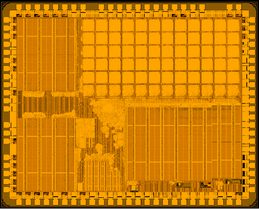 A photo of our chip layout